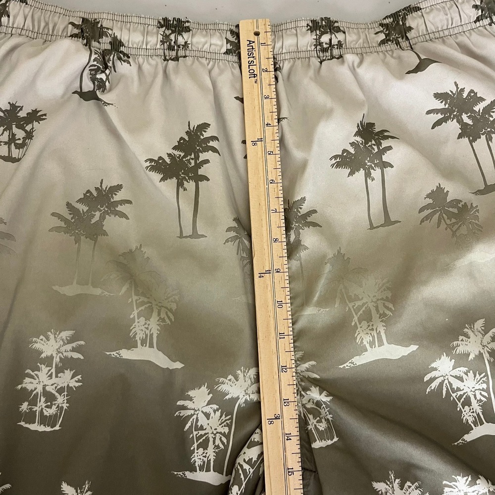 Croft & Barrow Mens XXL Swim Trunks Palm Tree Tropical Ombre Green Board Shorts - Picture 5 of 12